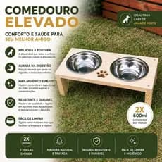 Comedouro bebedouro pet caes cachorro golden labrador pastor