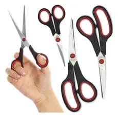 Tesouras Em Aço Inox Kit com 3 Diferentes Tamanhos Multiuso Cozinha