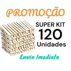PROMO! Prendedor De Roupa Madeira Pregador Kit 120 Unidades