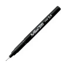 Caneta Ponta Sintetica Artline ek 200 0.4 mm Preto Tilibra