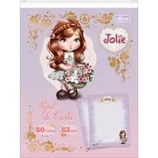 Caderno Colado Papel de Carta Jolie 50 Folhas Tilibra