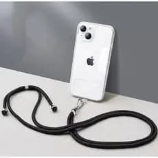 Cordão De Pescoço Alça de Nylon Preto para Telefone Celular,Crossbody Universal,