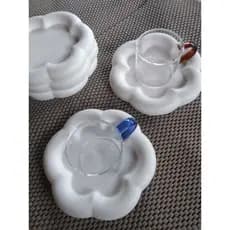 kit 2 bandeja floral decorativa de gesso