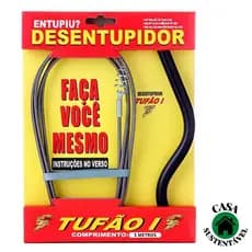 Desentupidor Tufão com Mola 5 metros - Pias, Ralos, Tanques, Saída de Lavadoras - Overtime