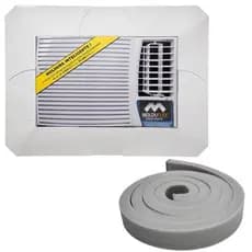 Moldura + Espuma Para Ar Condicionado De Janela Universal 6 a 30.000btu com Espuma De Vedação
