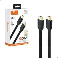 Cabo HDMI 3 Metros Blindado Imagem 4K Ultra HD 30Hz Alta Qualidade Televisão Monitor Projetor