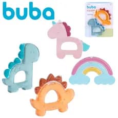 Kit Mordedor com Agua Dino Unicórnio do Bebê Buba