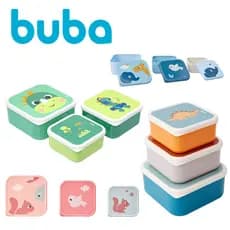 Kit 3 Potinhos Buba Zoo Dino Unicórnio Papinha do bebê Buba