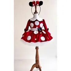 Vestido Minnie De Manga Longa, Vestido Manga Longa, Vestido Minnie