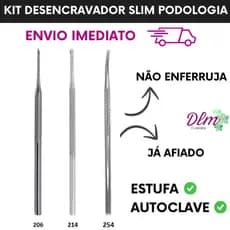 Kit Profissional de Podologia - N206, N214 e Formão N254 - 3 Itens