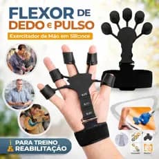 Flexor de Dedo e Pulso Exercitador Mão Fortalecedor Resistência em Silicone Treino e Reabilitação