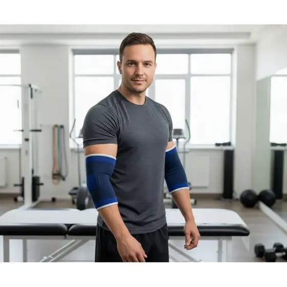 Cotoveleira de Compressão Ortopédica Tendinite Academia Alívio Dor Esporte Vôlei Musculação