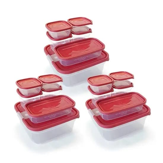 Kit 18 Potes Plasvale BPA Free Organizador de Alimentos Mantimentos Marmita Empilhavel hermético microondas freezer geladeira mantimentos marmita vasilha cozinha multi-uso tapoware armário geladeira eletrolux organizado