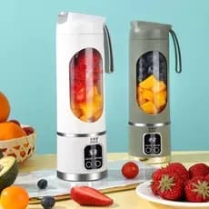 Liquidificador Portátil Recarregável 10 Lâminas, Espremedor AS