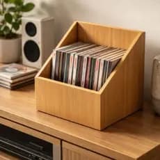 Nicho Organizador Caixa Para Discos Lp Vinil Freijó