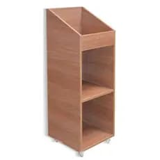 Estante Discos De Vinil Com Rodinha Moderno Mdf Top Premium