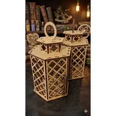 ✨ KIT 2 Luminárias Marroquinas em MDF Cru – 16cm | Ebenlar ✨Perfeitos para seus cantinhos