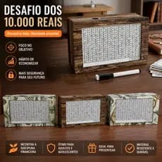 🔥 Cofre Desafio 10.000 Reais – Comece Hoje | Dólar ou Amadeirado 💰