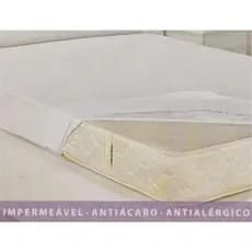 Capa Impermeavel de Colchao PVC Com Elastico Branca Solteiro