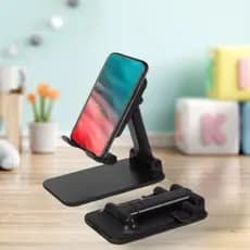 Suporte Para Celular e Tablet Dobrável Portátil Ajustável Apoio Mesa