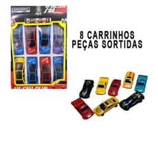 Kit 8 Carrinhos De Brinquedo Miniatura Carro de Brinquedo