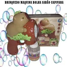 Brinquedo Maquina De Bolha Sabão CAPIVARA Automática Luzes Lançamento