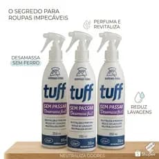 Tuff Desamassa Fácil 350ml Roupa Lisa Sem Ferro Perfuma e Renova Tecidos 3, 2 ou 1 Unidades