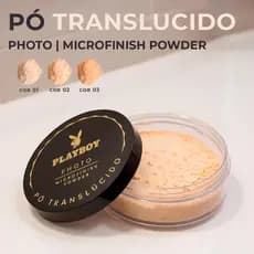 Pó de Finalização Translúcido Solto Ultra Fino á Prova D'Água Microfinish Powder Playbloy