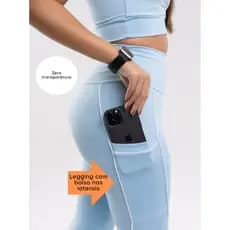 Conjunto Calça Legging e Cropped Fitness Academia feminino