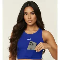 Top Academia Fitness com Bolso e Bojo Removível Dupla Camada Feminino Casual