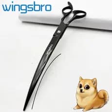 Wingsbro Profissional 9 " Curva Tesoura Para Cuidar De Cães Aparar Animais De Estimação E Gatos Groomer Afiada De Aço In