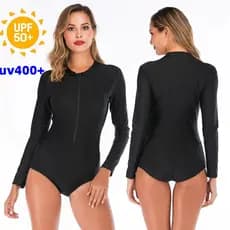 uv fator 50+ bikini terno de surf protetor solar maiô cor sólida maiô de uma peça/uma peça longa