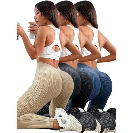 Leggings de malha K/calças de ioga sem costura/calças esportivas ao ar livre para corrida