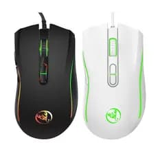 Mouse De Jogo Colorido Cabo De Competição Eletrônica DPI Quatro Engrenagens Ajustável 3200