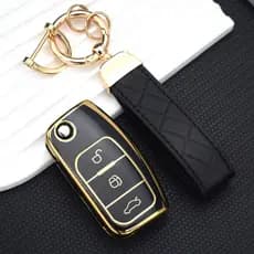 Capa TPU Para Ford Fiesta Focus Ecosport Kuga Escape Falcon C-Max Território Mondeo Galaxy Carro Flip Chave Acessórios