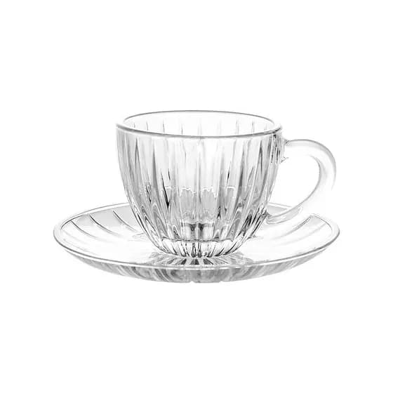 Conjunto 6 Xícaras Cristal 90ml Café Chá Design Elegante Mesa Posta Sofisticada Resistente