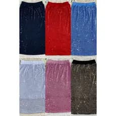 Saia Midi Paete Com Forro Moda Feminina -076