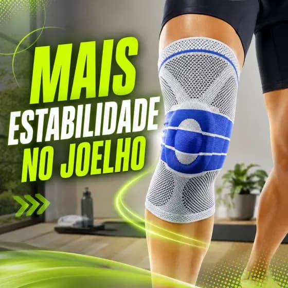 Joelheira Estabilizadora Joelho Compressão 3D Silicone Patelar para Academia Corrida Treino Esporte