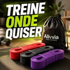 Elástico Extensor Super Band Kit 3 Intensidades Faixa de Resistência para Academia Crossfit Pilates