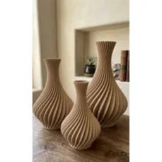 Vaso Espiral Decorativo Vaso Moderno espiral Vaso sala Vaso Texturizado Vaso torcido