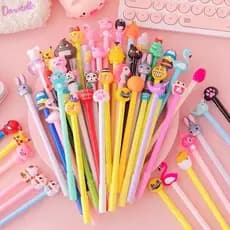 Kit 12 Caneta fofa Criativa Gel Bichinhos Personagens Animadas Kawaii