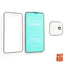 Kit 3UN: Película 3D Vidro Câmera Traseira + Película Cerâmica Lisa + Película 3D Vidro Para IPHONE 11