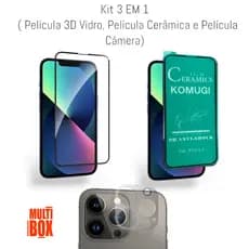 1UN Película de Cerâmica + Película de Câmera + Película 3D Vidro Para Iphone 13 PRO
