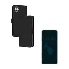 Capa Carteira Flip + Película Fosca Privacidade Para Samsung Galaxy A07