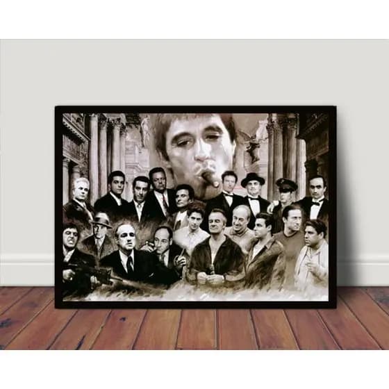 Quadros Decorativo Sala Quarto 70x50 poderoso chefão Mdf Alta Resolução Full HD