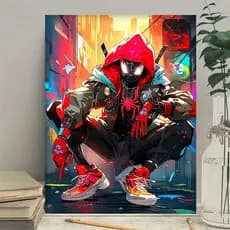 Quadro Decorativo Miles Morales Streetwear e Estilo Urbano