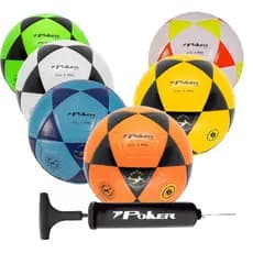 Bola Futevôlei/Altinha/Futemesa Oficial PU Rio Poker n5 + Bomba Manual Portátil Original Poker