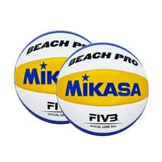 2 Bola Vôlei De Praia Mikasa Bv550c Branco, Amarelo E Azul