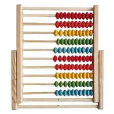 Brinquedo Educativo Ábaco Contador Escolar Infantil MDF Matemática Números Montessori Kizumba