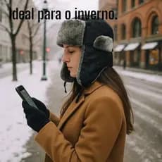 Touca Gorro Boina Impermeável Forrada Térmica Tapa Orelha
